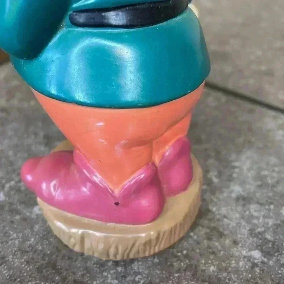 Vintage Disney Snow White & The Seven Dwarfs HAPPY Rubber Collectible - Picture 7 of 8